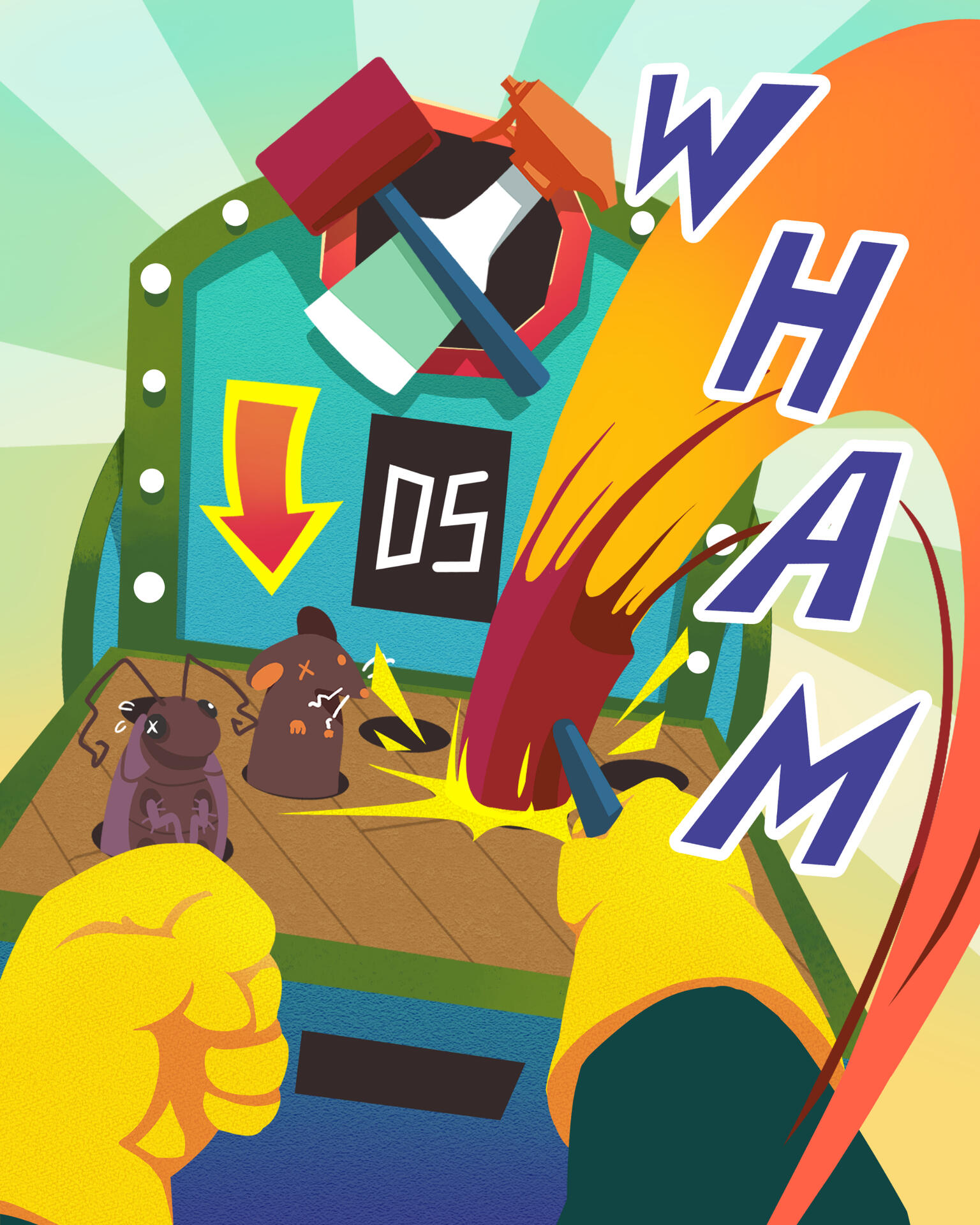 Children's Illustration - Happy Exterminator Children's Illustration - Happy Exterminator